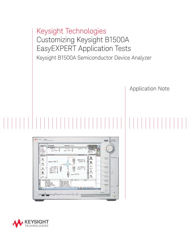 Customizing Keysight's B1500 EasyEXPERT Application Tests