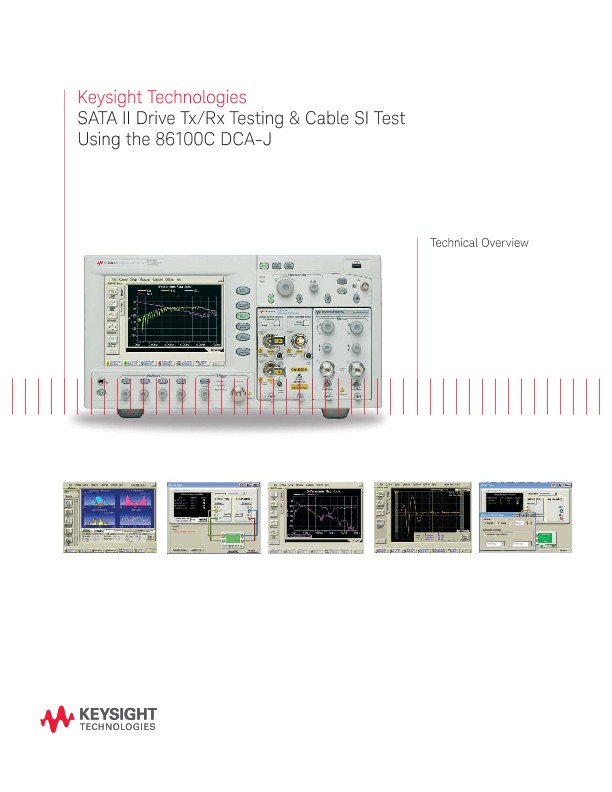 SATA II Drive and Cable SI Testing Using the 86100C DCA-J