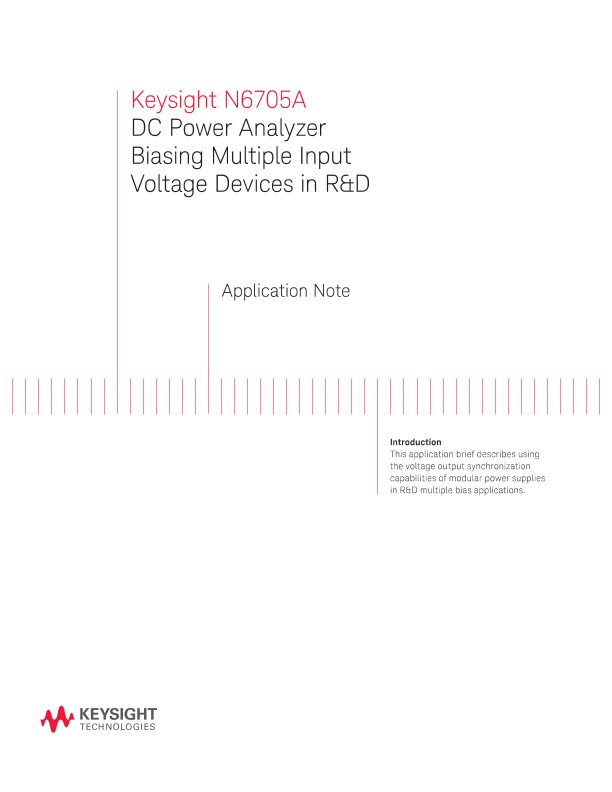 Keysight N6705C (NP2-Class) DC Power Analyzer Biasing Multiple Input Voltage Devices in R&D