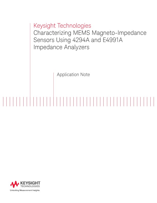 Characterizing MEMS MI Sensors Using Impedance Analyzers