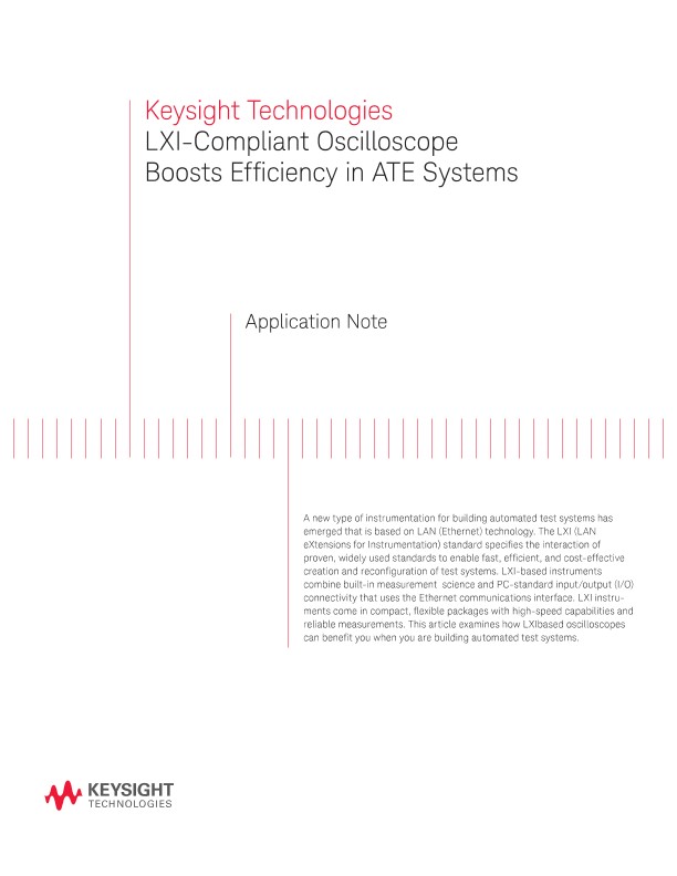 LXI Oscilloscope Boosts Efficiency in ATE Systems