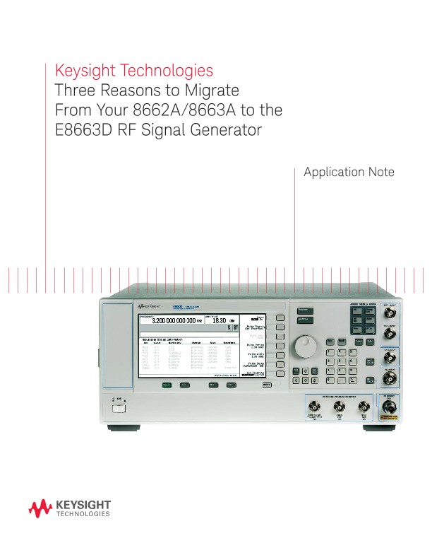3 Reasons You Should Migrate to E8663D RF Signal Generator