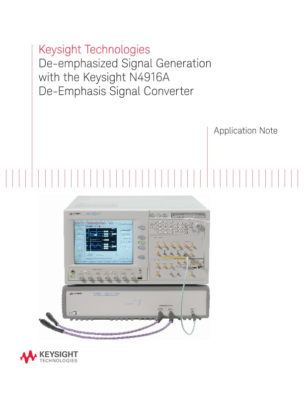 De-emphasized Signal Generation with De-Emphasis Signal Converter