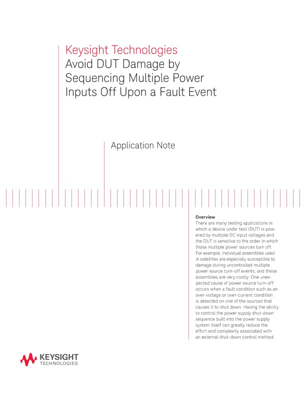Avoid DUT Damage by Power Sequencing