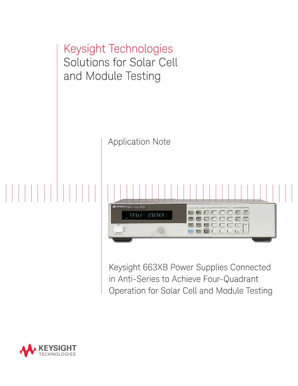 Solutions for Solar Cell and Module Testing 
