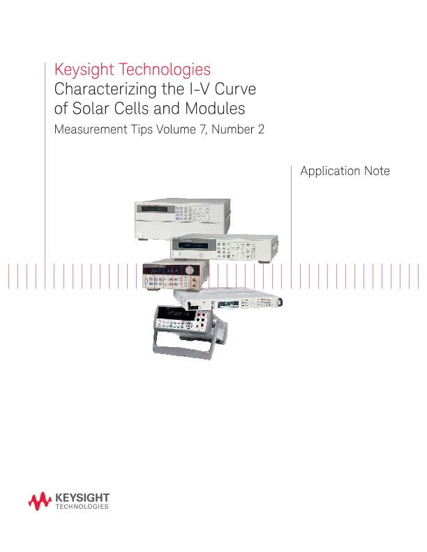 Characterizing the I-V Curve of Solar Cells and Modules