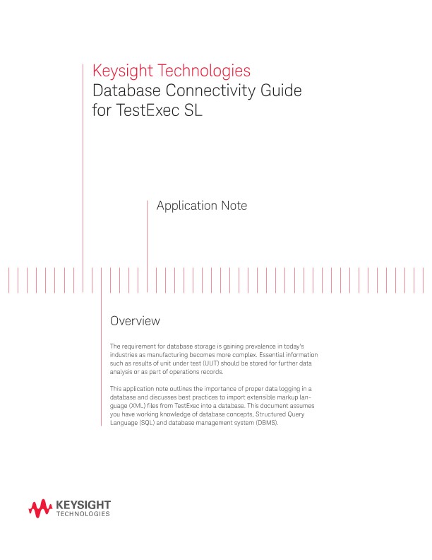 Database Connectivity Guide for TestExec SL