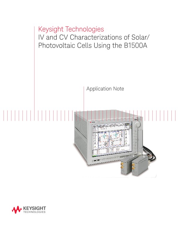Solar Cell Characterization – B1500A Semiconductor Device Analyzer