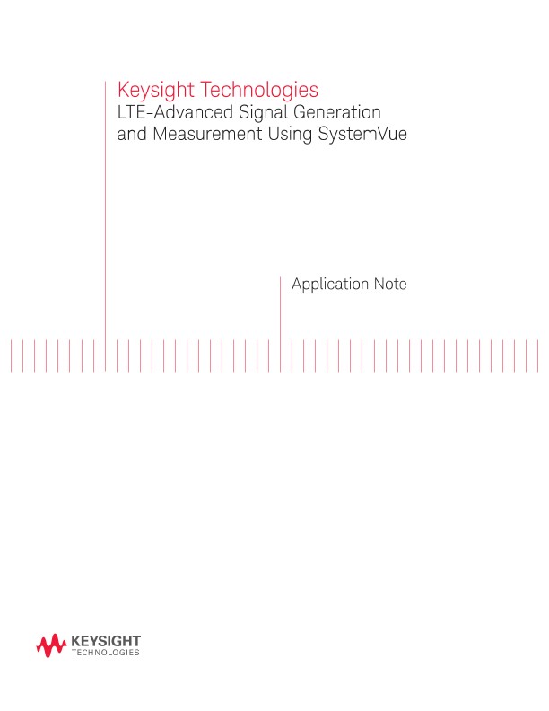 LTE-Advanced Signal Generation Using W1918 SystemVue