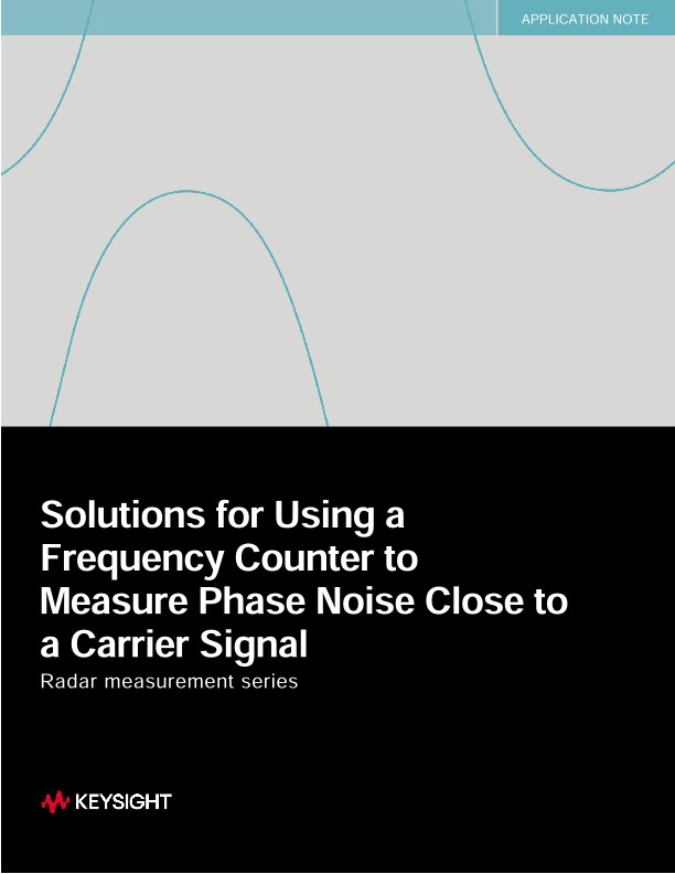 Solutions for Using a Frequency Counter to Measure Phase Noise Close to a Carrier Signal