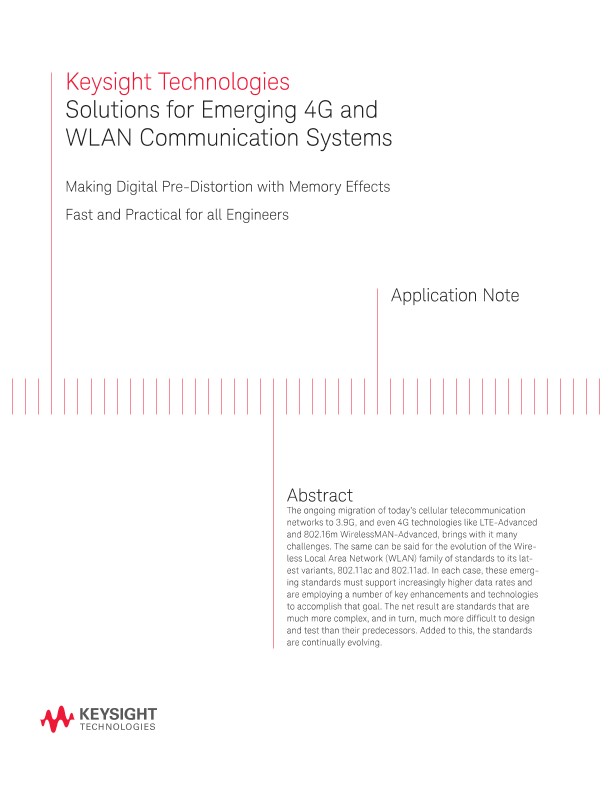 Solutions for Emerging 4G and WLAN Communications Systems 