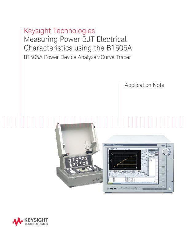 Measuring Power BJT Electrical Characteristics using the B1505A