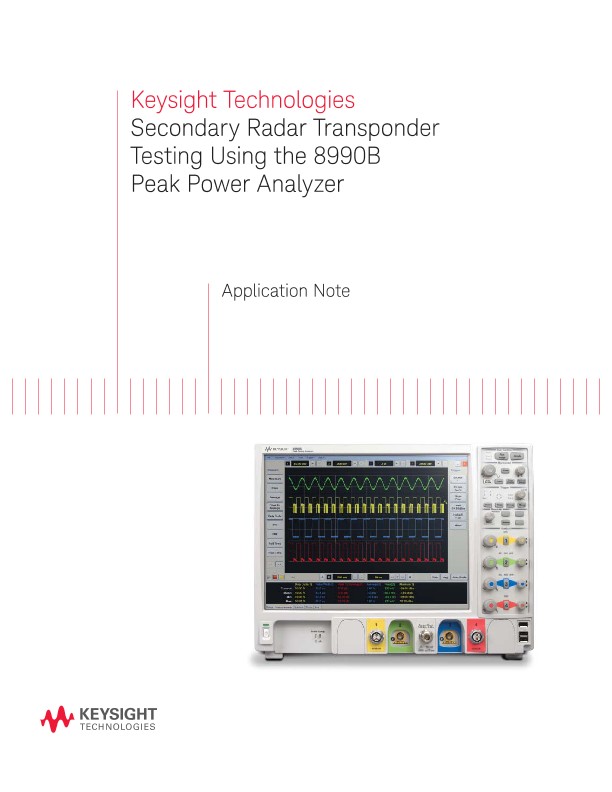 Secondary Radar Transponder Test Using a Peak Power Analyzer