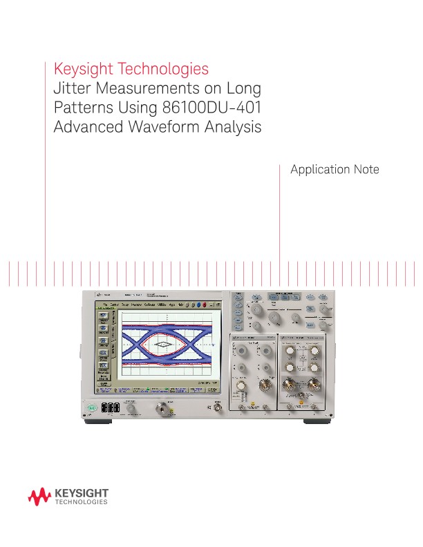 Jitter Measurements on Long Patterns with 86100DU-401 Software