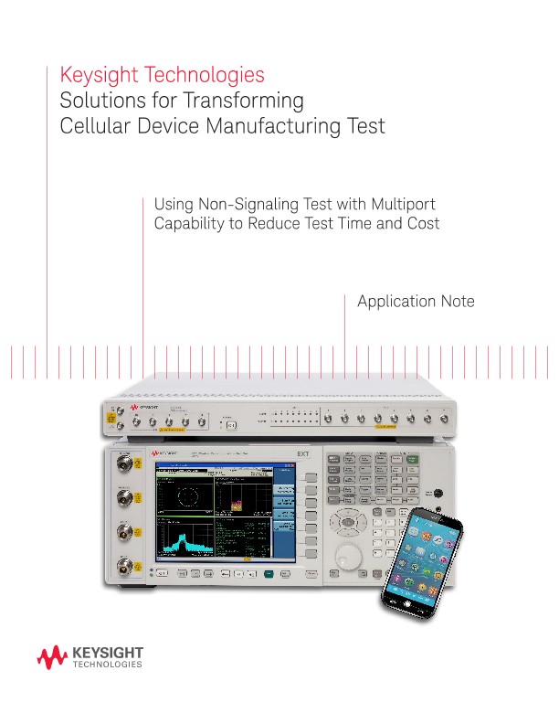Cellular Device Manufacturing Test Solutions PDF Asset Page | Keysight