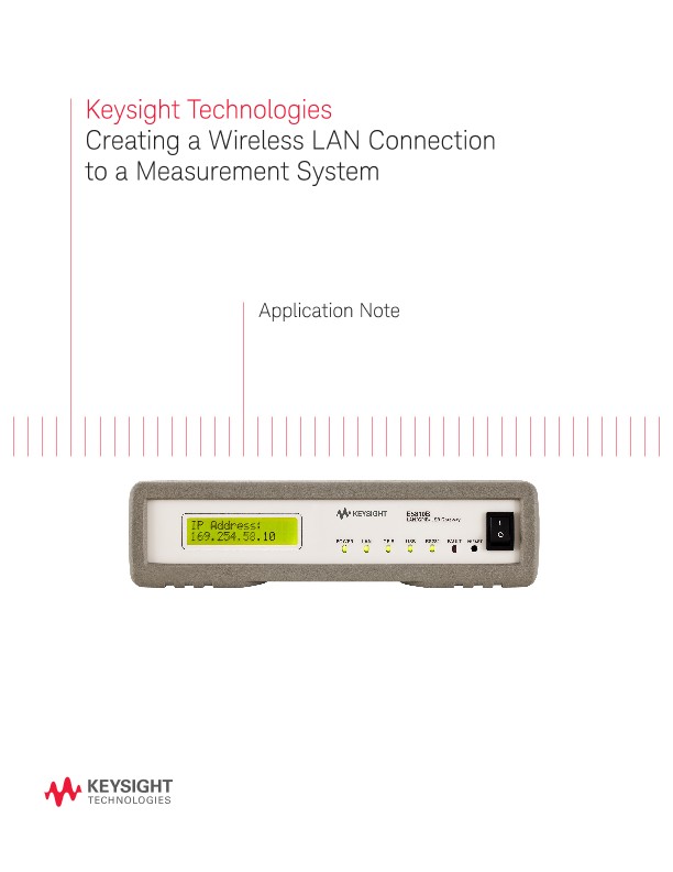 Creating a Wireless LAN Connection to a Measurement System