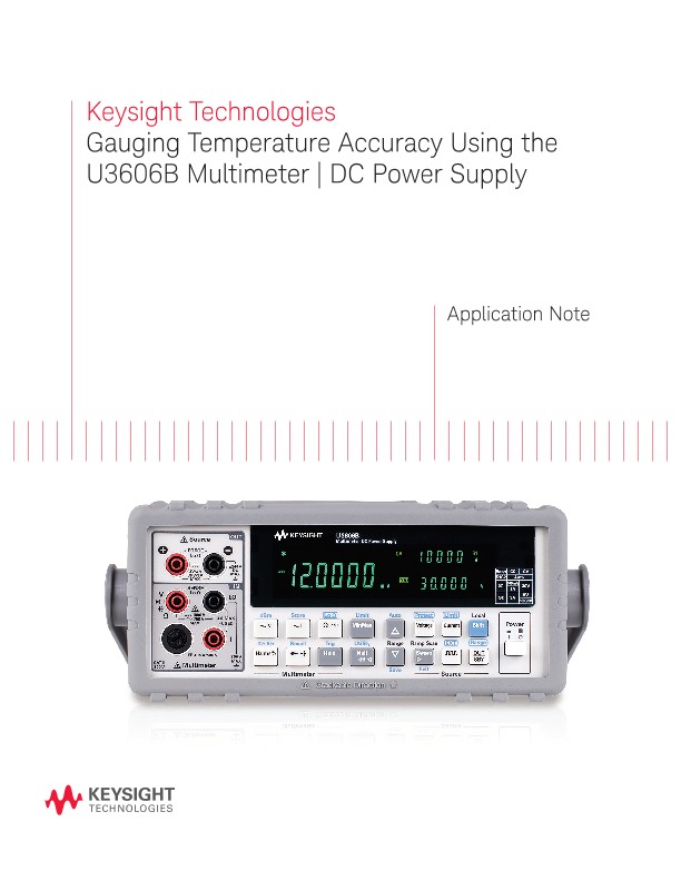 Temperature Gauge with Multimeter DC Power Supply (U3606B)