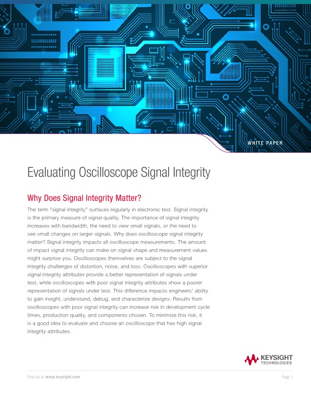Evaluating Oscilloscope Signal Integrity 