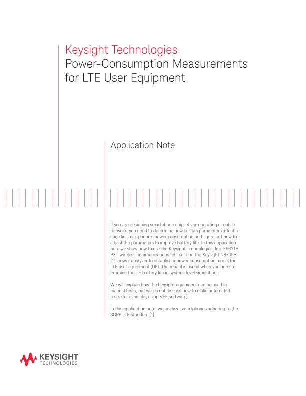 Measuring Power Consumption of LTE User Equipment