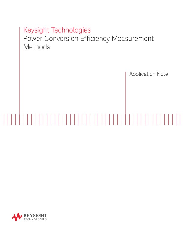 Power Conversion Efficiency Measurement Methods