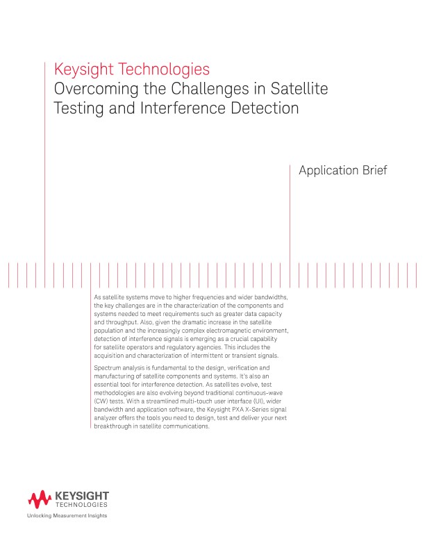 Satellite Testing and Interference Detection Challenges