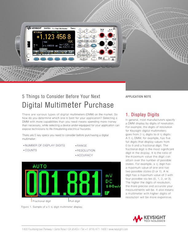 5 Things to Consider Before Your Next Digital Multimeter Purchase 