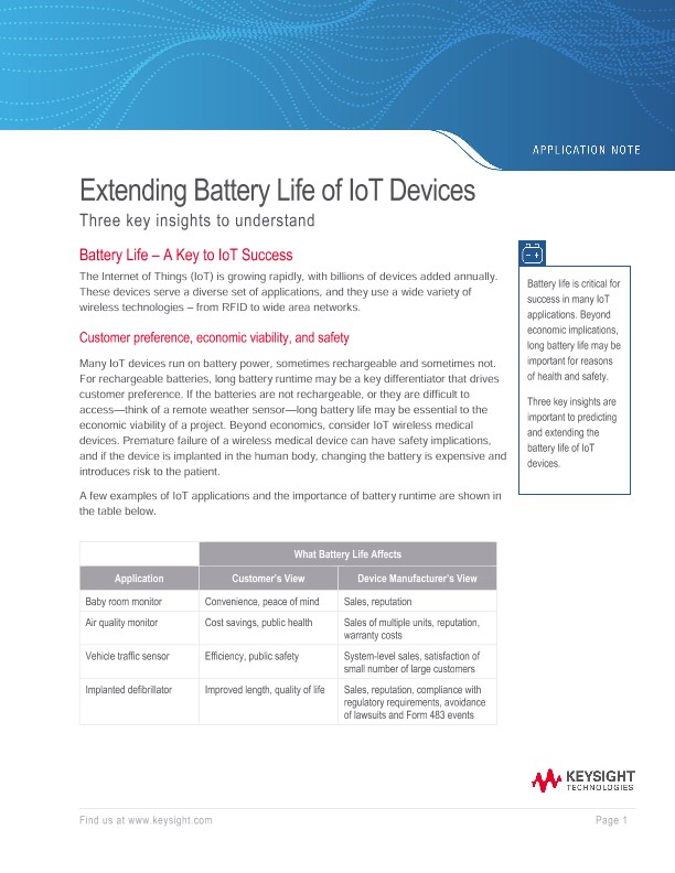 Maximize Battery Life of IoT Devices