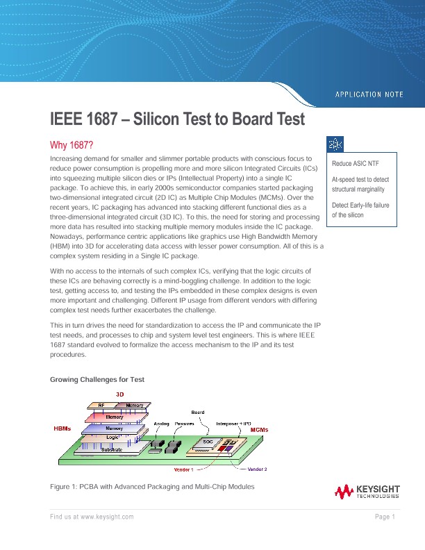 IEEE 1687 – Silicon Test to Board Test