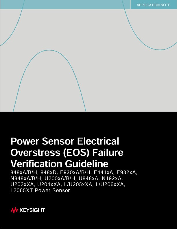 Power Sensor Electrical Overstress (EOS) Failure Verification Guideline