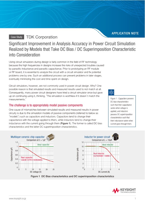 TDK Corp. Power Circuit Simulation Leads to Improvement