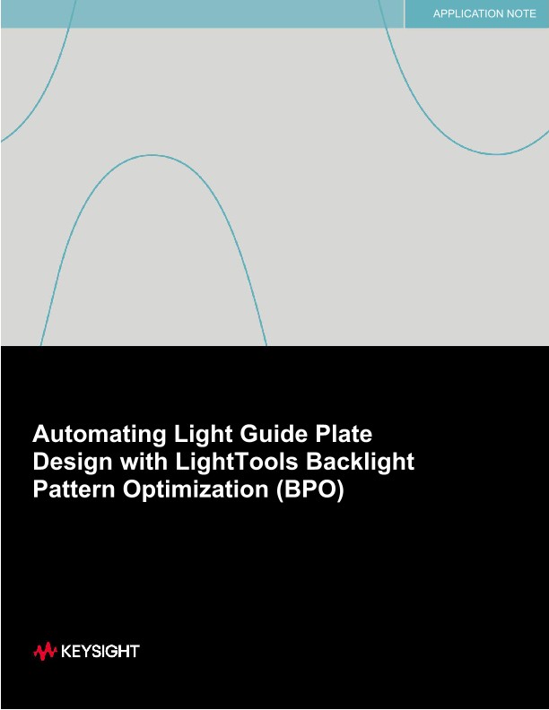 Automating Light Guide Plate Design with LightTools Backlight Pattern Optimization (BPO)