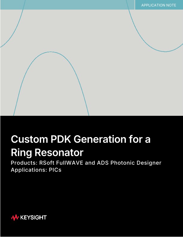 Custom PDK Generation for a Ring Resonator