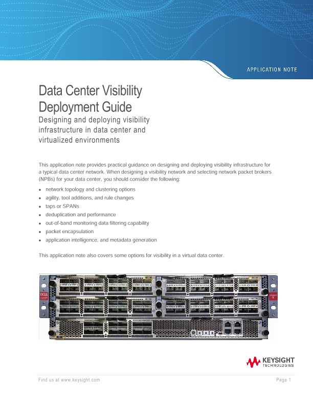 Data Center Visibility Deployment Guide
