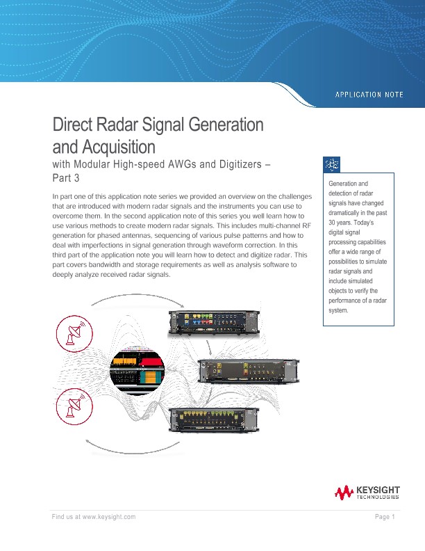 Direct Radar Signal Generation and Acquisition – Part 3