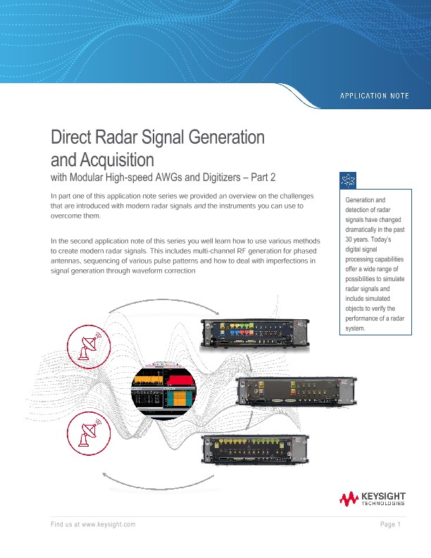 Direct Radar Signal Generation and Acquisition – Part 2