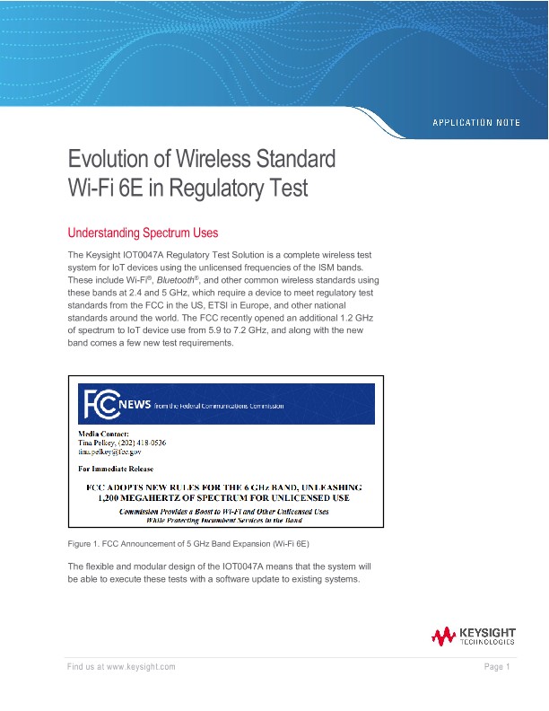 The Wi-Fi 6E Challenge in Regulatory Test