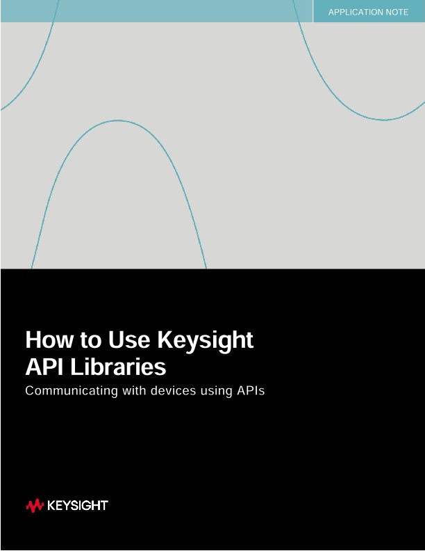 How to Use Keysight API Libraries PDF Asset Page | Keysight