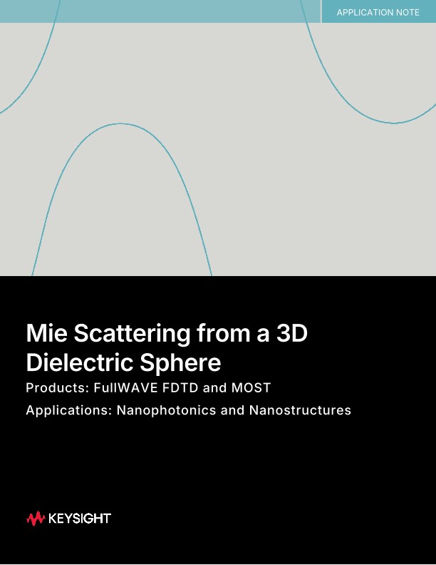 Mie Scattering from a 3D Dielectric Sphere