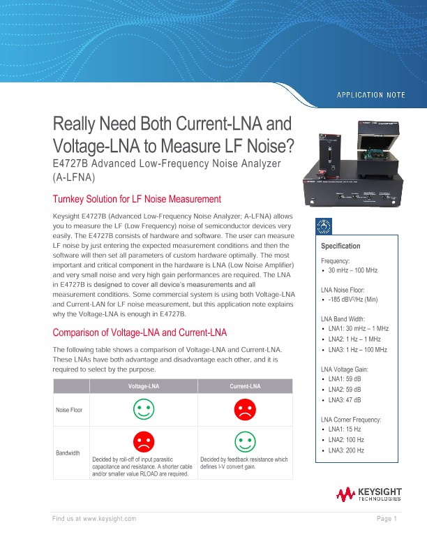 Really Need Both Current-LNA and Voltage-LNA to Measure LF Noise?