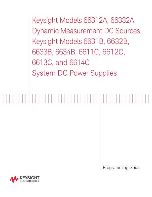 Agilent Technologies 664xA GPIB DC Power Supplies GUIDE de programmation 