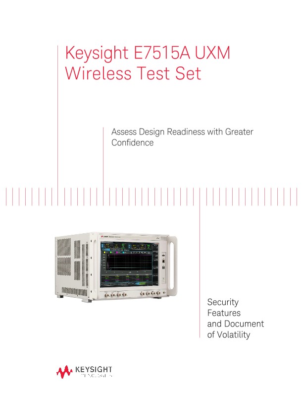 UXM Security Features and Volatility Document | Keysight
