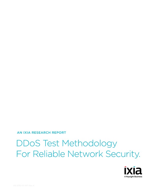 DDoS Test Methodology to Validate Security Resiliency