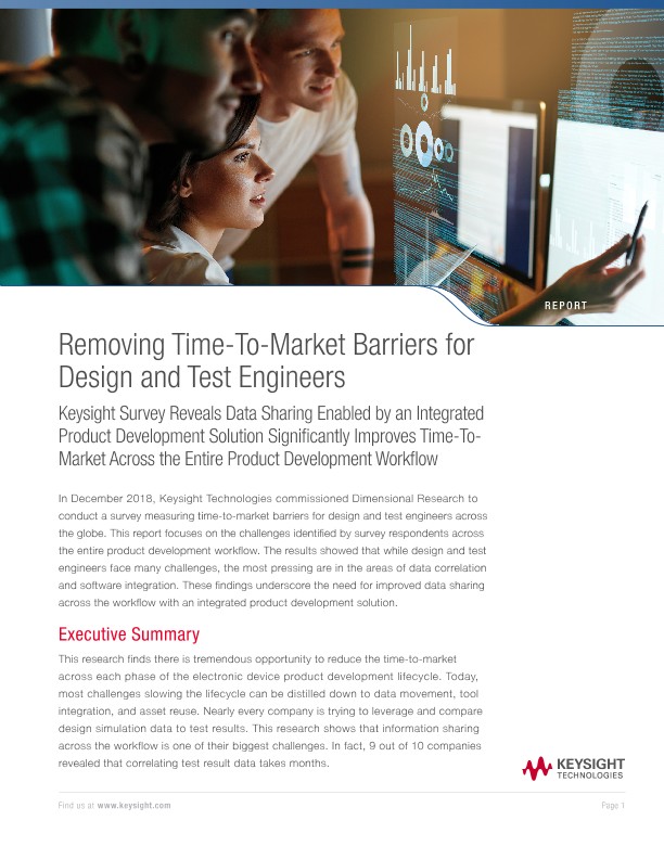 Removing Time-To-Market Barriers for Design and Test Engineers