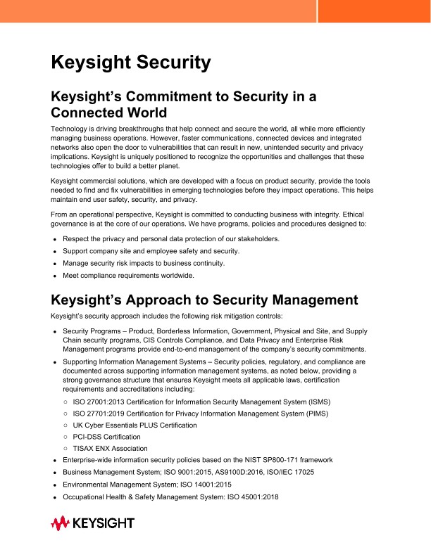 Keysight Security