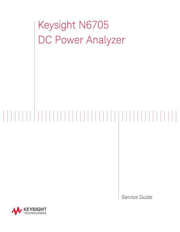 N6705 DC Power Analyzer - Service Manual | Keysight
