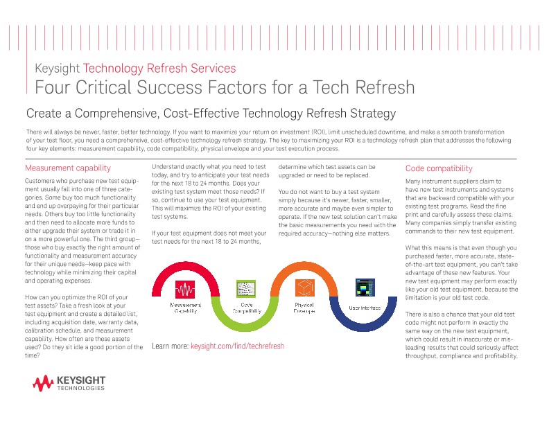 Four Critical Success Factors for a Tech Refresh 
