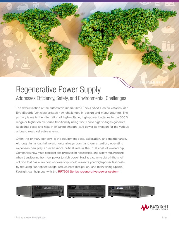 Regenerative Power Supply Addresses Efficiency, Safety, and Operation Costs
