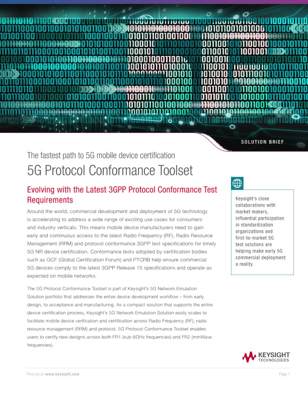 5G Protocol Conformance Toolset 