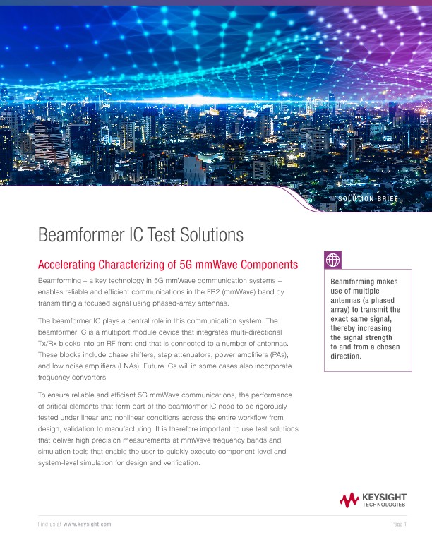 Beamformer IC Test Solutions