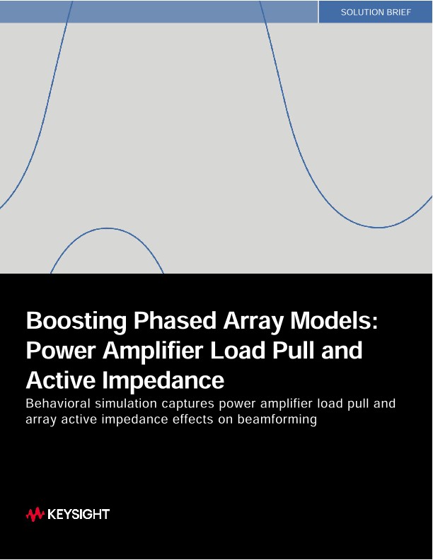 Boosting Phased Array Models: Power Amplifier Load Pull and Active Impedance